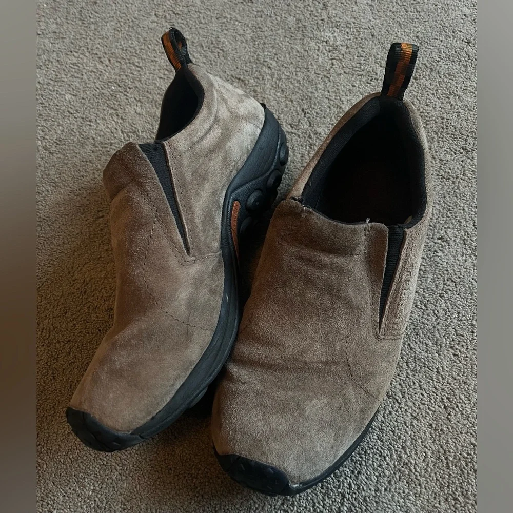 Merrell Jungle Moc Men’s size 9.5 Wide Tan (Gunsmoke) Slip-On Shoes - Picture 2 of 11